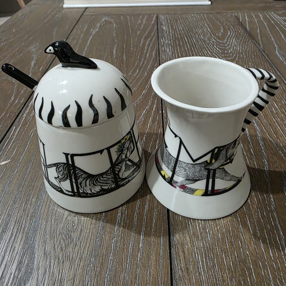 Anthropologie Florence Balducci Baloo Animal Alphabet Cream and Sugar Bowl